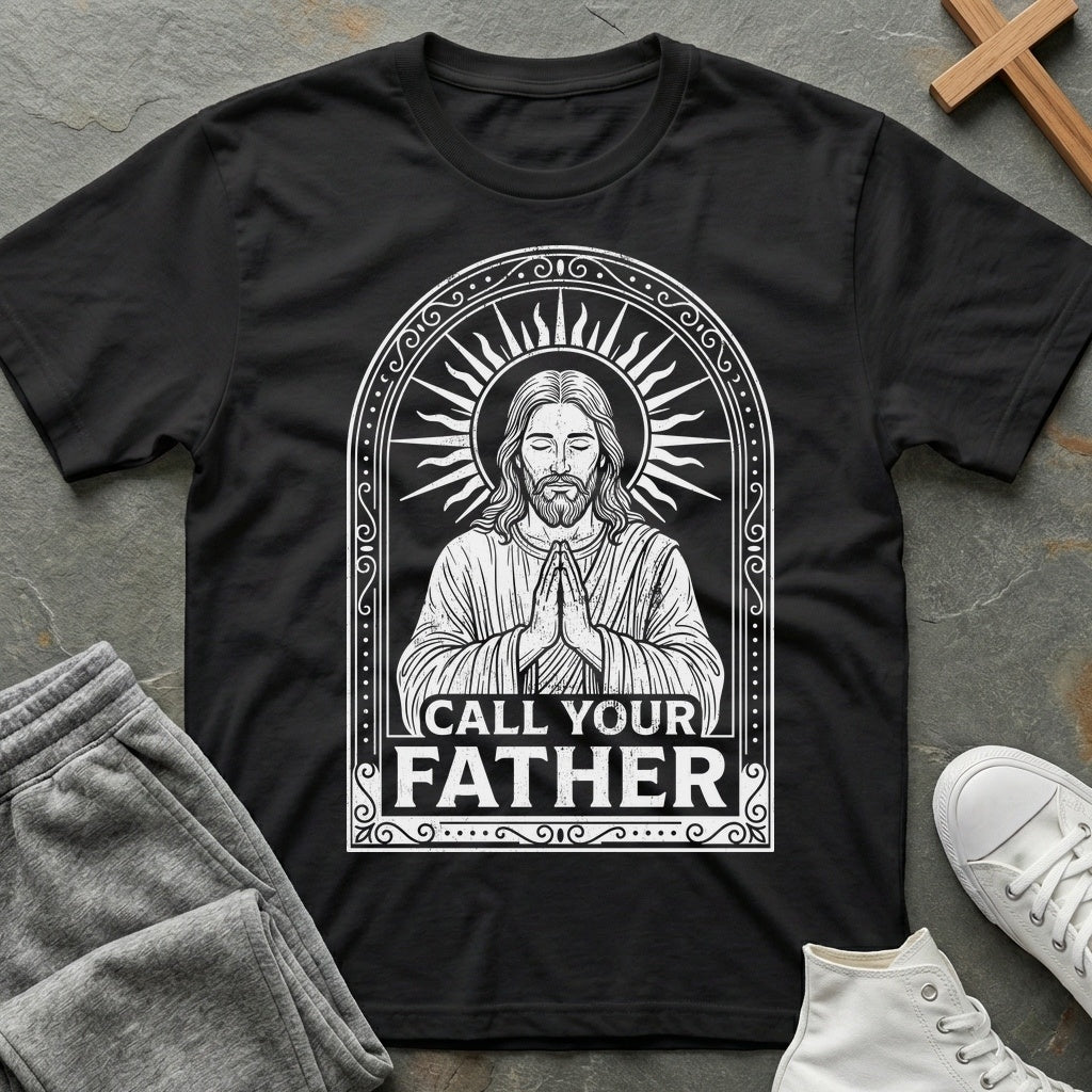 Call Your Father T-Shirt - Black