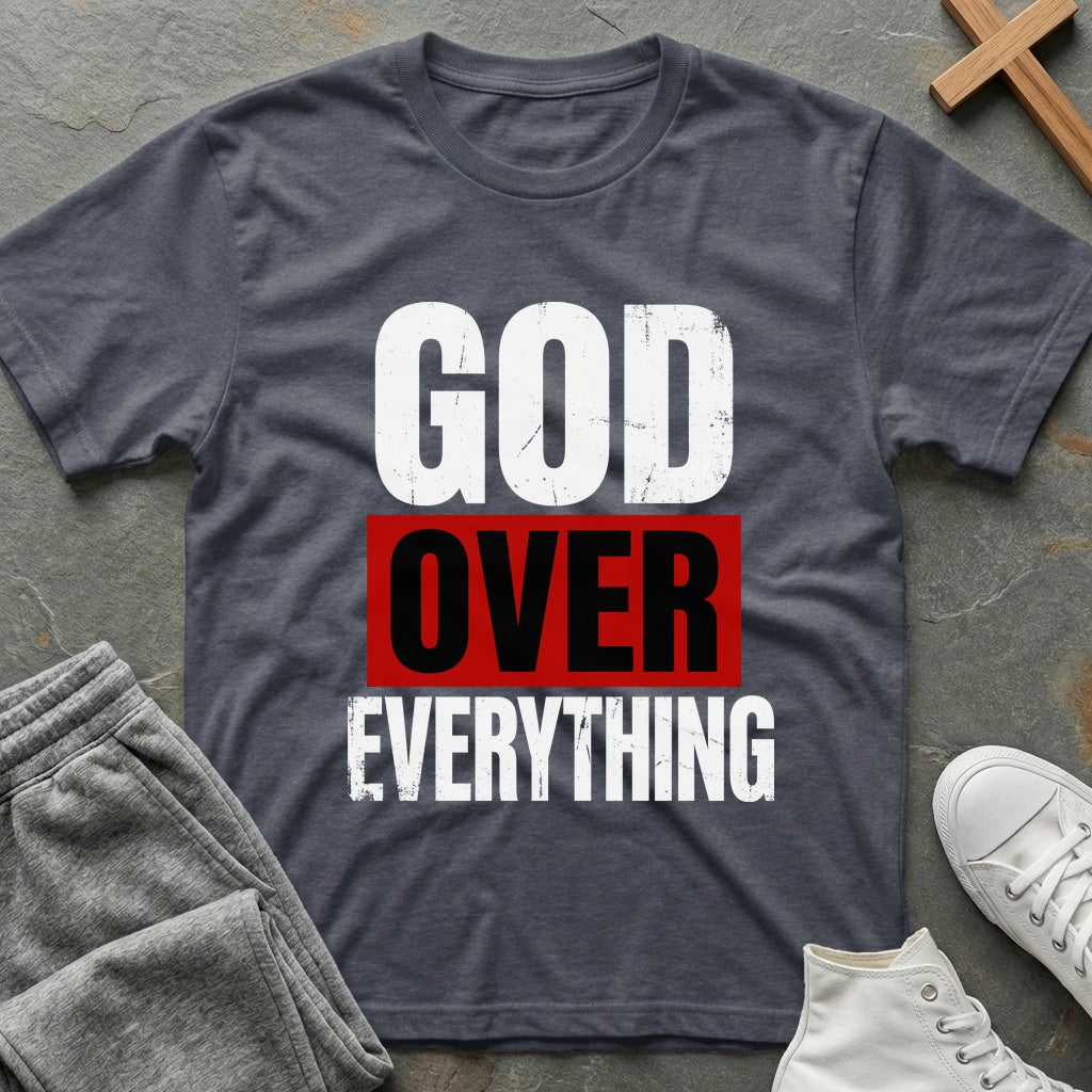 God Over Everything T-Shirt - Heather Navy