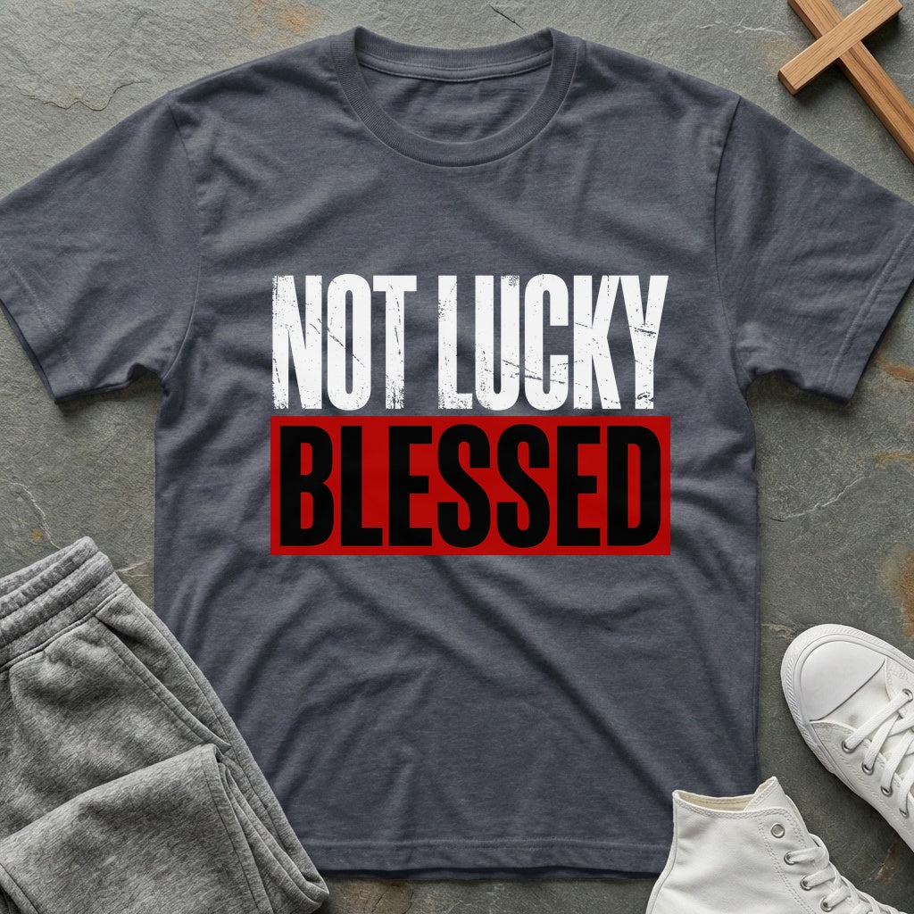 Not Lucky T-Shirt - Heather Navy