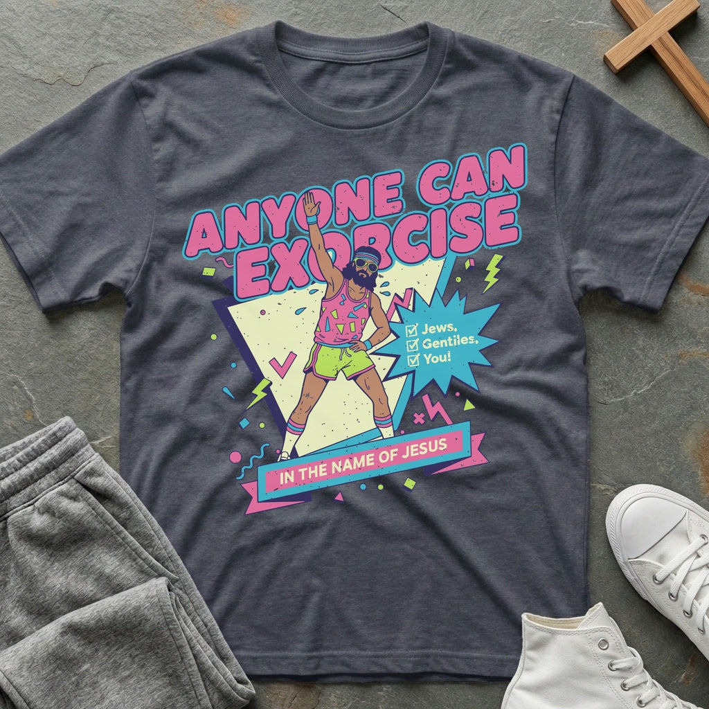 Anyone Can Exorcise T-Shirt - Heather Navy