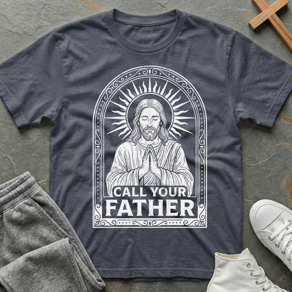 Call Your Father T-Shirt - Heather Navy