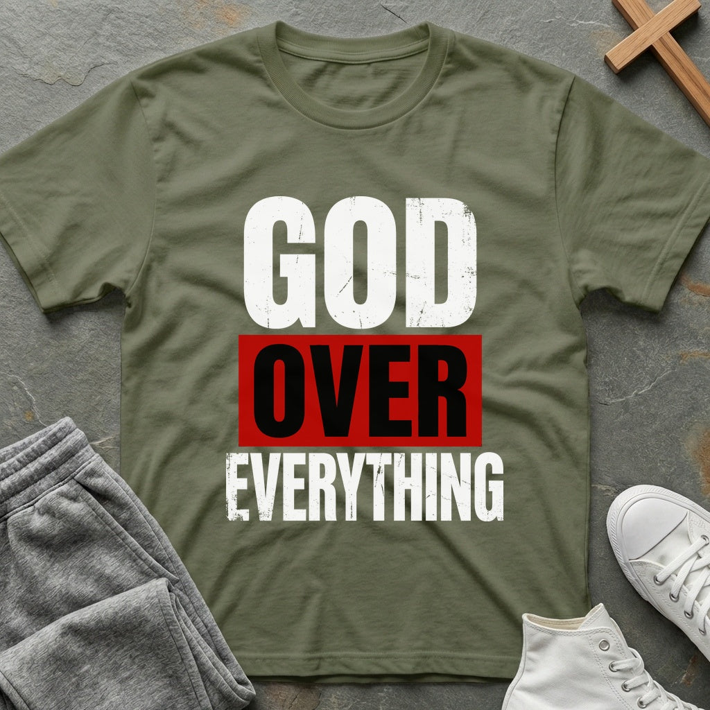 God Over Everything T-Shirt - Military Green