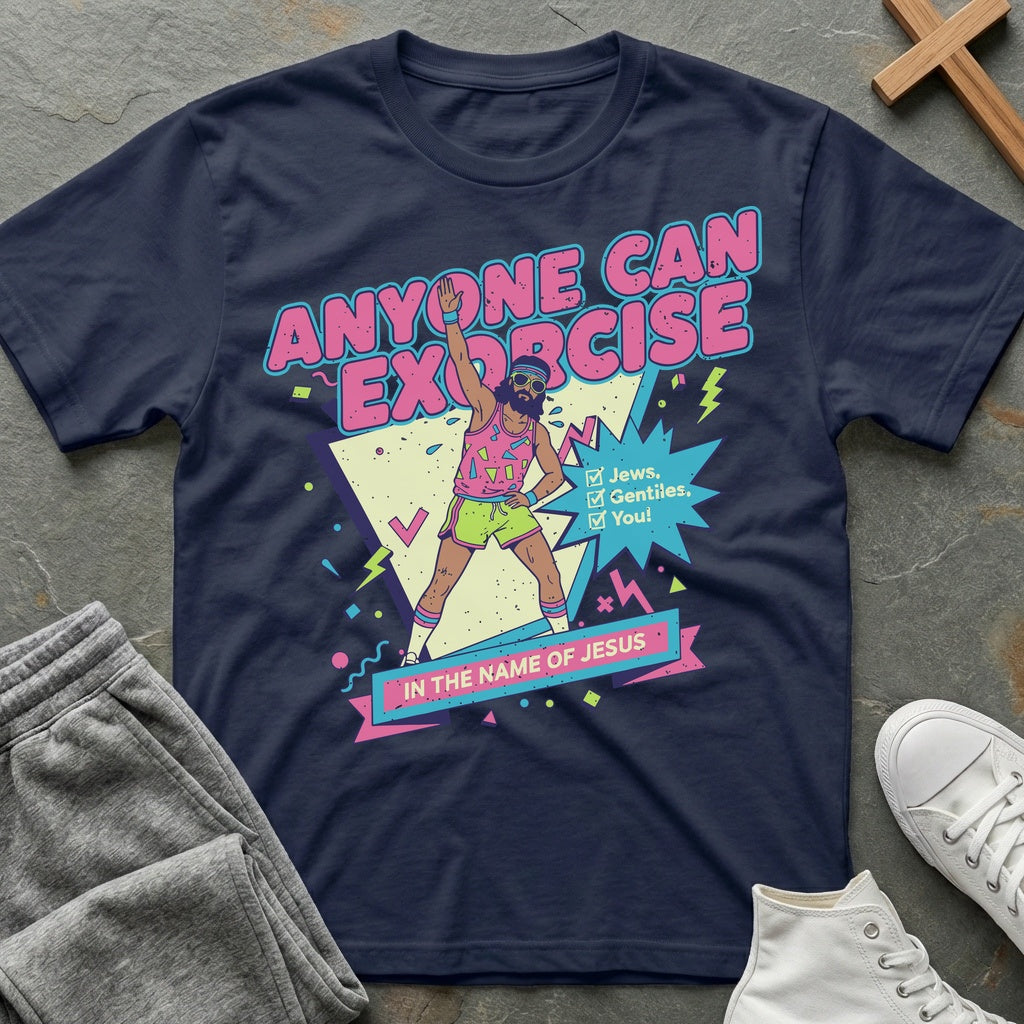 Anyone Can Exorcise T-Shirt - Navy