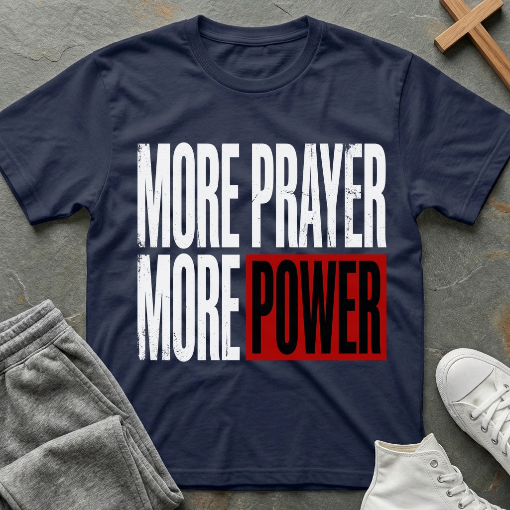 More Prayer, More Power T-Shirt - Navy